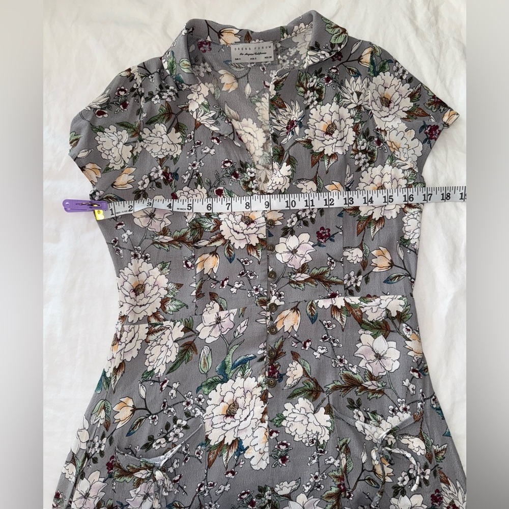 Dress Forum Floral Button Front Mini Dress size‎ Small - Picture 4 of 11